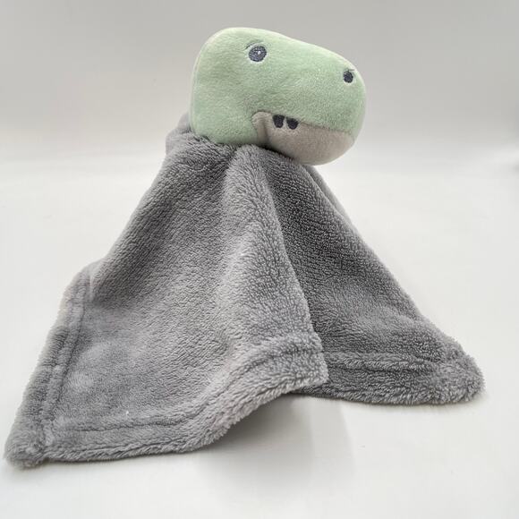 2019 Elle & Jaye Green Dinosaur Lovey Gray Plush 13" Security Blanket Target - Picture 1 of 8